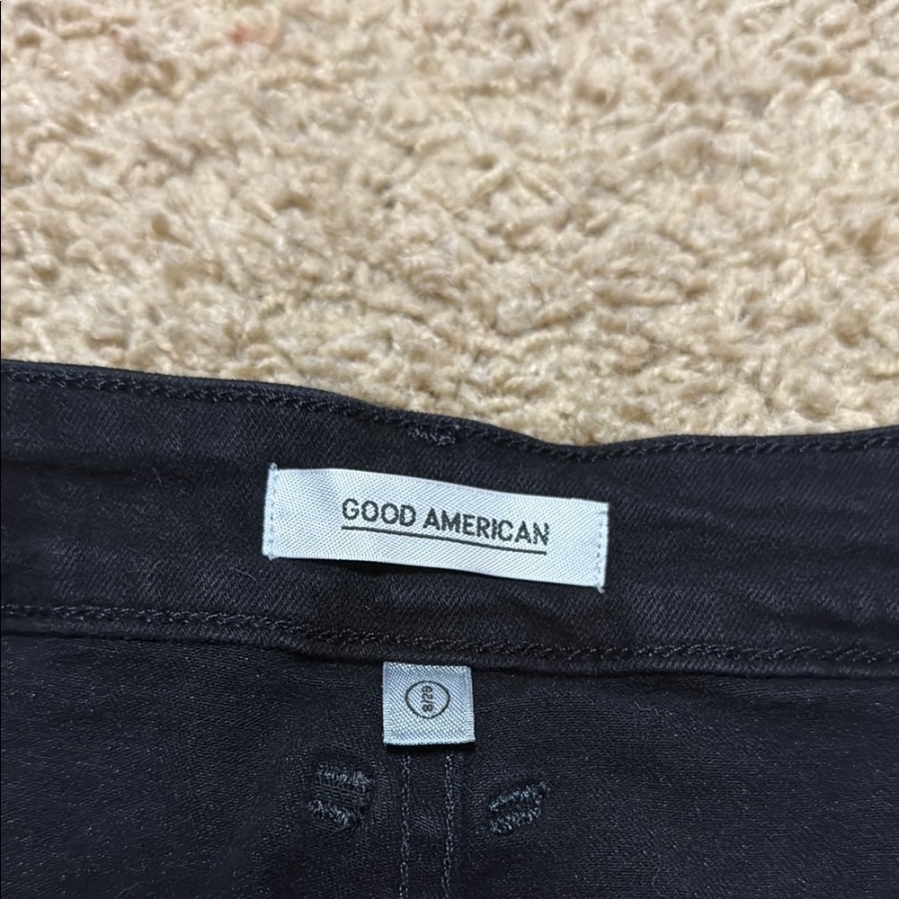 Black Denim Mini Skirt Sz 8 - Picture 3 of 4